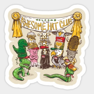 The Awesome Hat Club Sticker